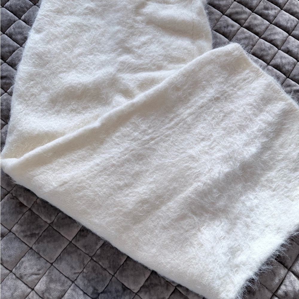 Guess by Marciano White Fuzzy Midi Skirt
